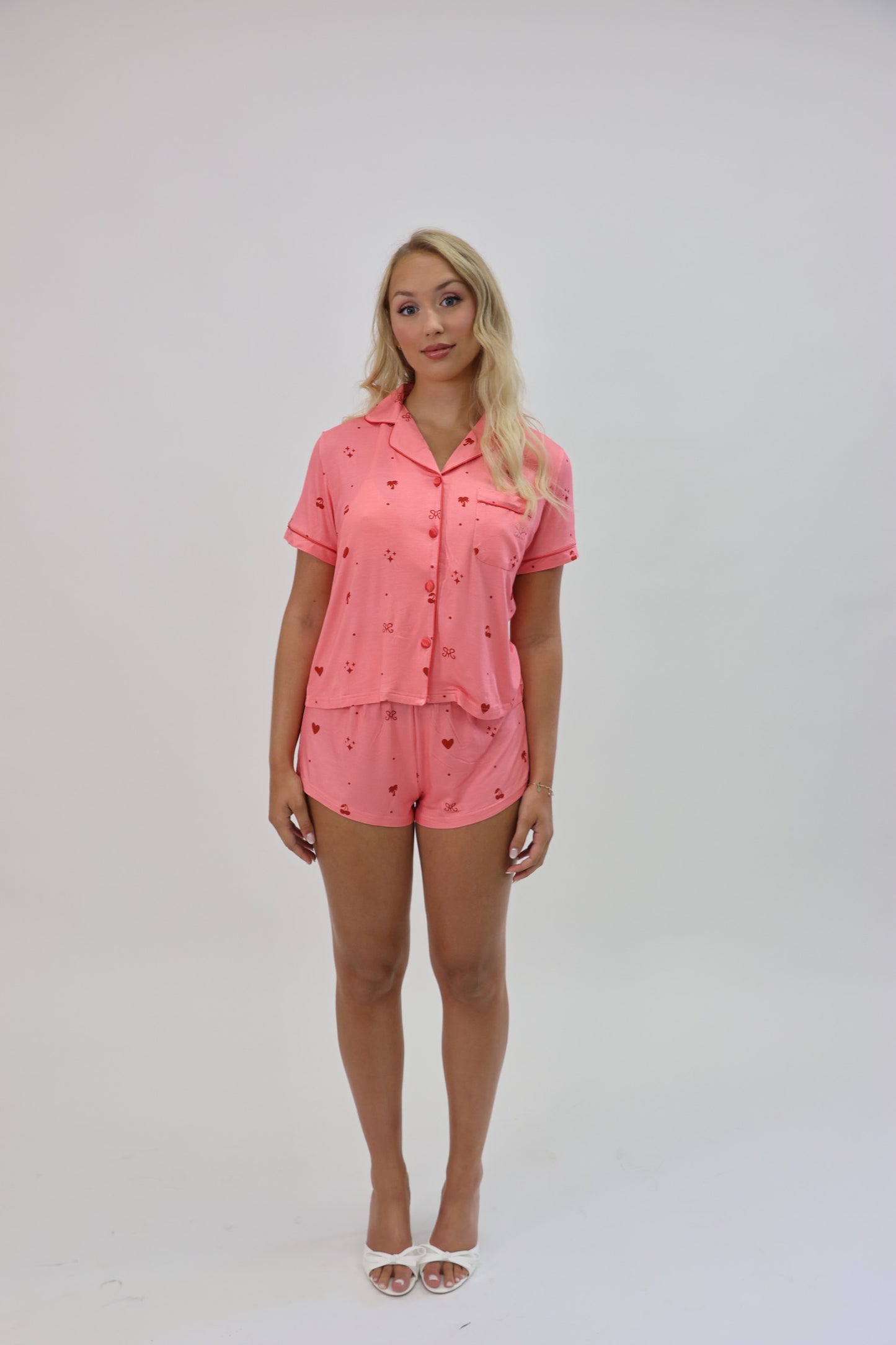 Short sleeve luxury sleepwear set - The Sloane