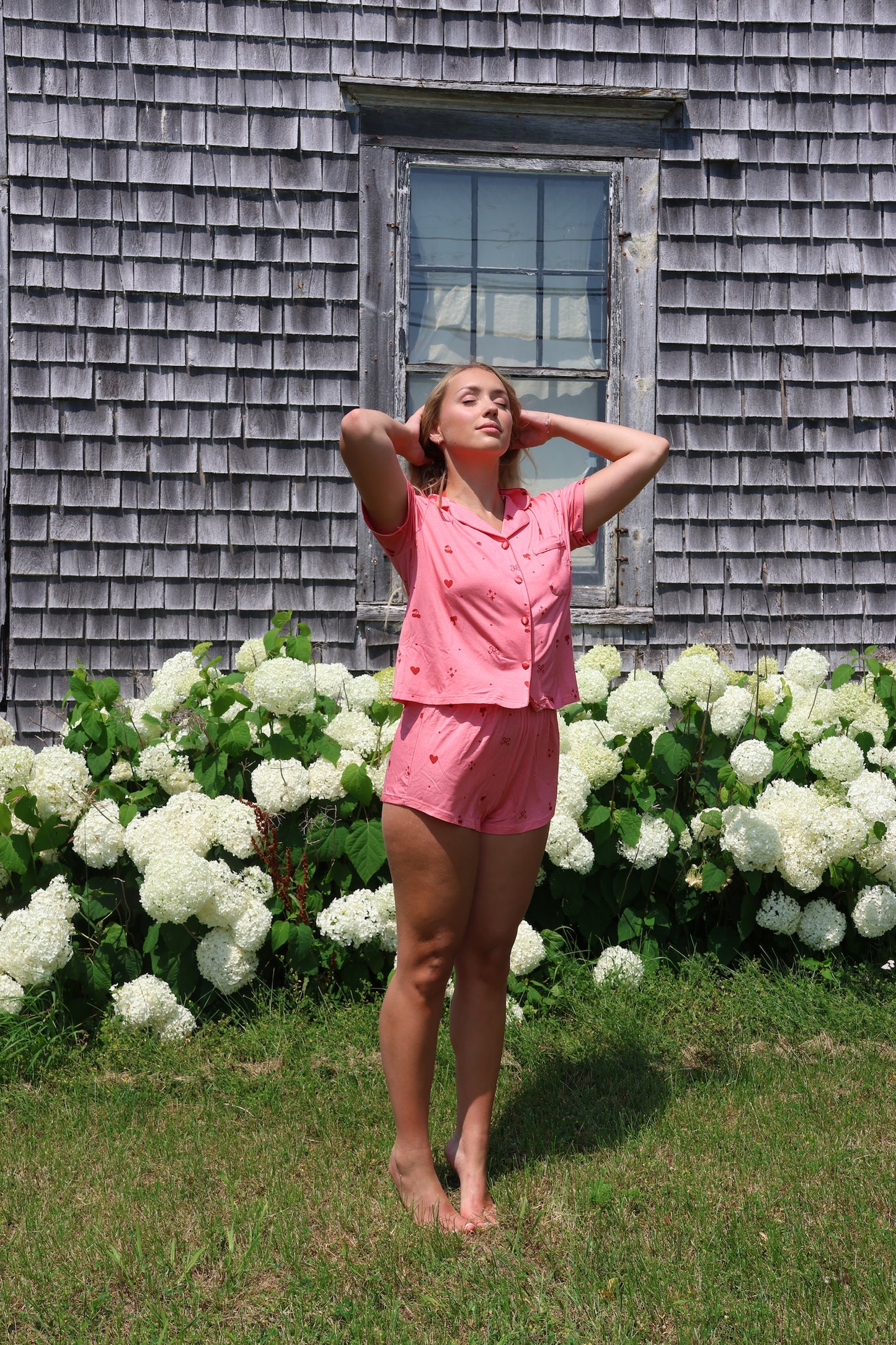 Short sleeve luxury sleepwear set - The Sloane