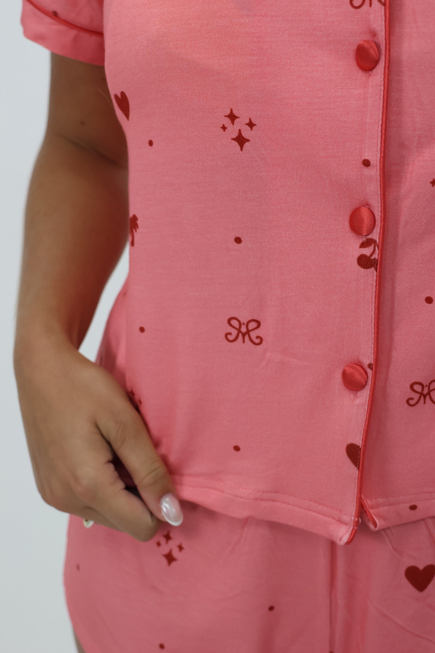 Short sleeve luxury sleepwear set - The Sloane