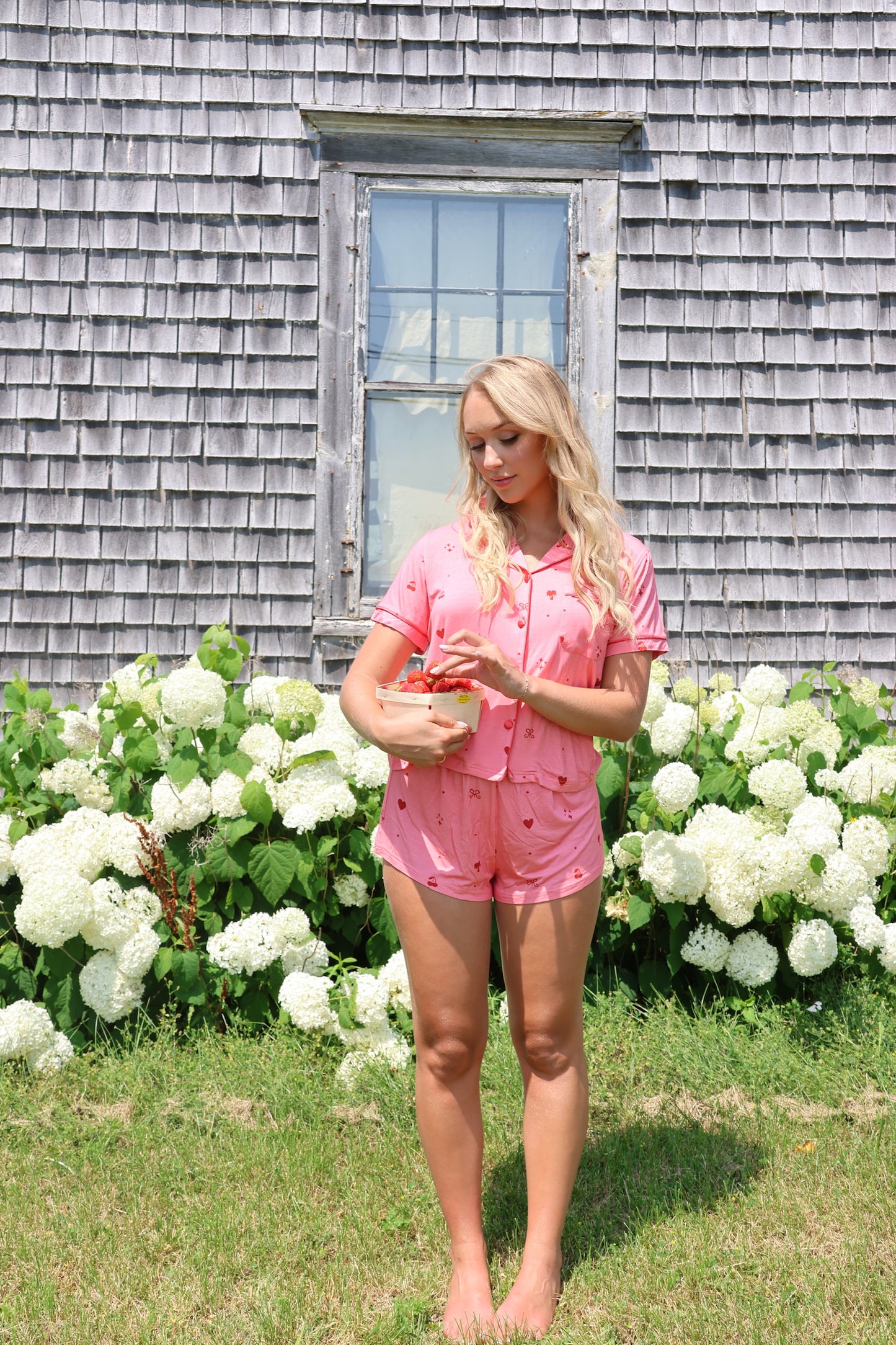 Short sleeve luxury sleepwear set - The Sloane
